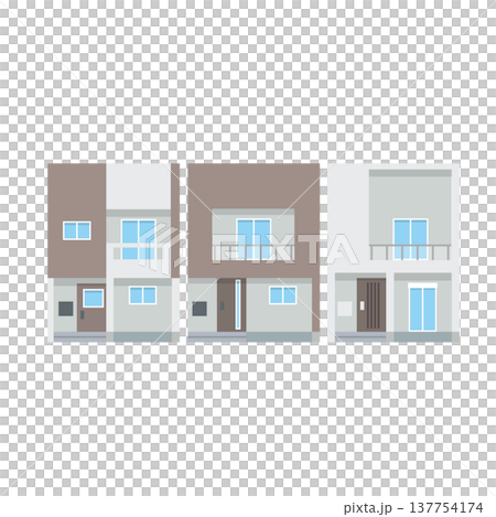 Illustration of a detached house Illustration of a detached house 137754174