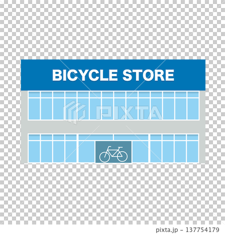 Bicycle shop building illustration Bicycle shop building illustration 137754179