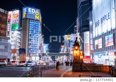 《東京都》秋葉原電気街・都市夜景 137754401