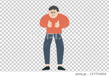 一名男子雙手豎起大拇指。 137754850