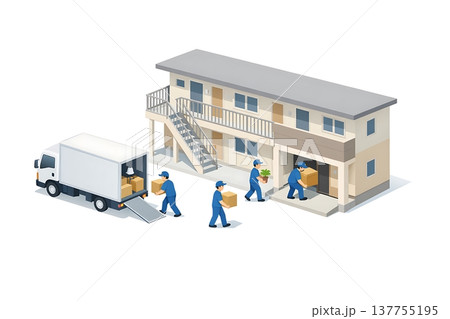 引っ越し　アパート 137755195
