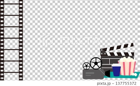 Cinema-style frame illustration material (film and movie prop design) Cinema-style frame illustration material (film and movie prop design) 137755372