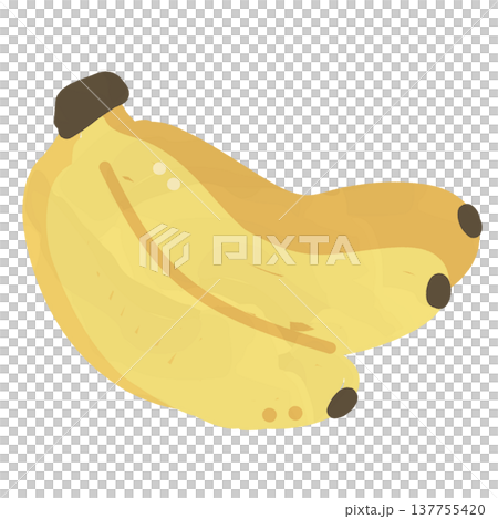 香蕉手繪風格插圖 香蕉手繪風格插圖 137755420