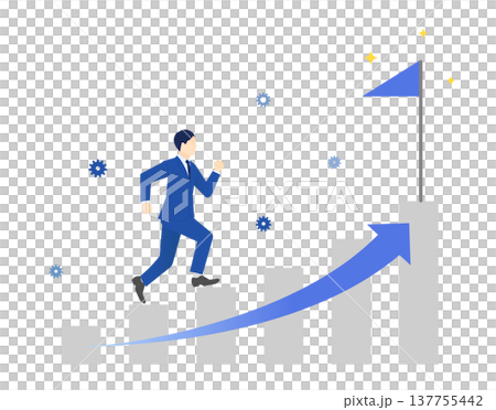 簡潔的插圖向量素材,適用於希望在職涯中取得進步的商務人士。 簡潔的插圖向量素材,適用於希望在職涯中取得進步的商務人士。 137755442