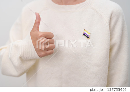 International Non Binary People July Day and Happy Pride June month and LGBTQIA with flag Brooch pin for LGBTQ, Marriage Equality Law, Pansexual, Demisexual and transgender International Non Binary People July Day and Happy Pride June month and LGBTQIA with flag Brooch pin for LGBTQ, Marriage Equality Law, Pansexual, Demisexual and transgender 137755493