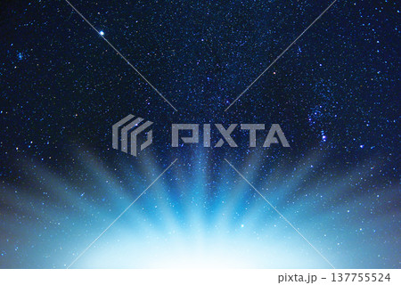 星空と光線 合成 星空と光線 合成 137755524