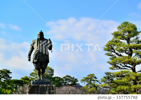 静岡県 駿府城公園 徳川家康公之像 静岡県 駿府城公園 徳川家康公之像 137755798