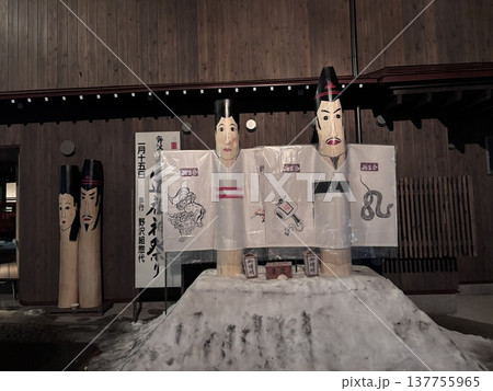 野沢温泉の道祖神祭りに見られる風景 野沢温泉の道祖神祭りに見られる風景 137755965