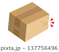 傷ついたダンボール 137756496