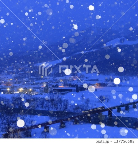 雪降る根室本線 137756598