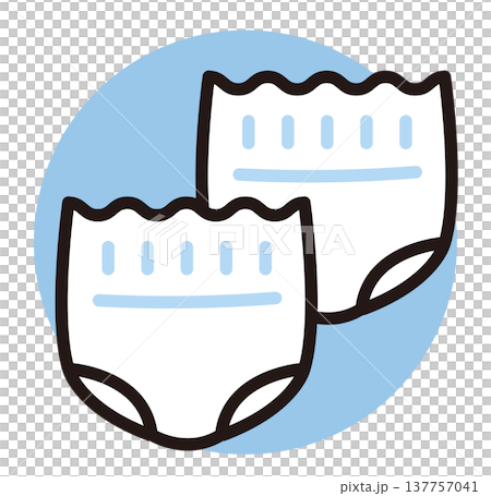 Diaper icon. Illustrations related to babies, childcare, and parenting. 137757041