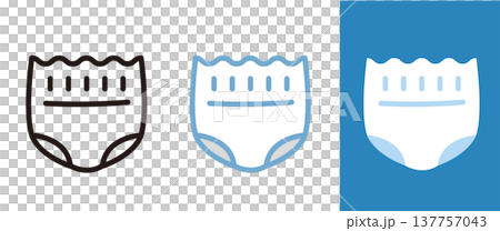 Diaper icon. Illustrations related to babies, childcare, and parenting. Diaper icon. Illustrations related to babies, childcare, and parenting. 137757043