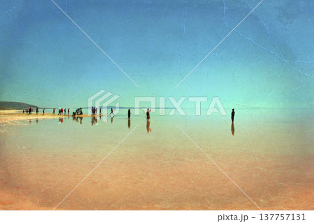 Lake Tuz Central Anatolia Turkey Pink Salt Landscape. Lake Tuz Central Anatolia Turkey Pink Salt Landscape. 137757131