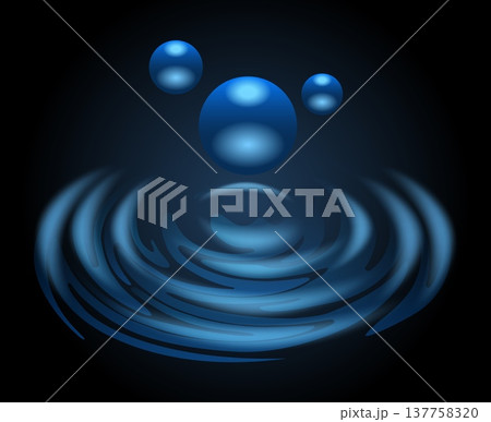 3d water drop 137758320