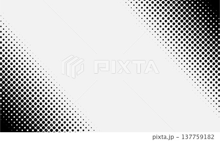 ハーフトーン・ドットの斜め左右フレーム背景 137759182