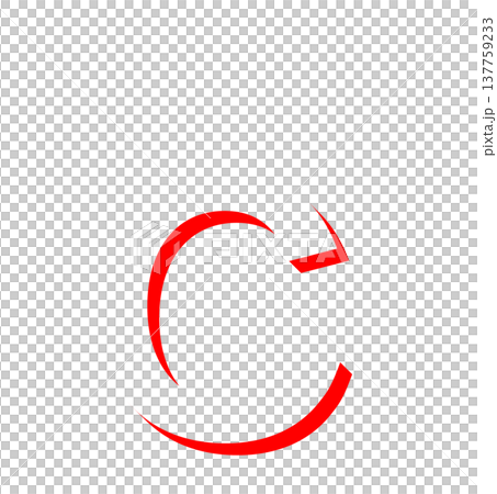 赤いアルファベットのシンプルな影文字、赤色影絵文字アルファベット、立体文字アルファベット 137759233