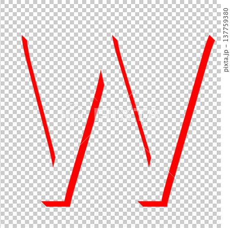 Simple shadow letters in red, red shadow letters, 3D letters 137759380