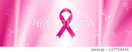 Breast cancer awareness month pink smooth silk abstract background 137759434