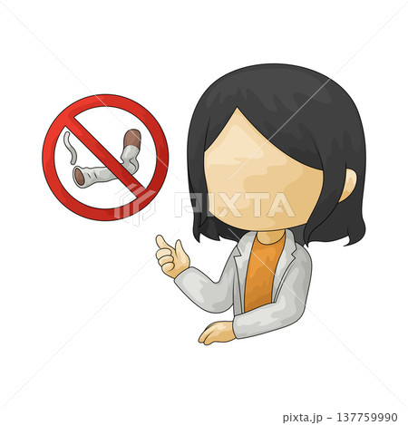 Illustration of No Smoking Education Illustration of No Smoking Education 137759990