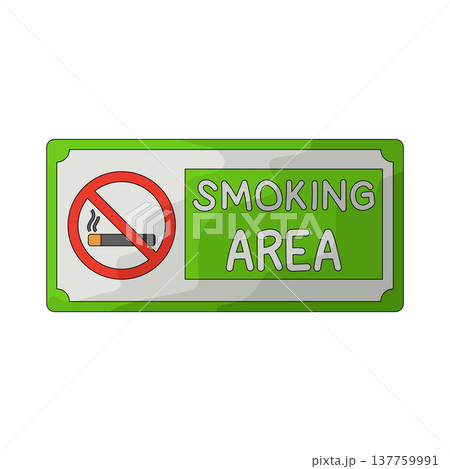 Illustration of No Smoking Area 137759991