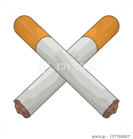 Illustration of Cigarette Crossed 137760007