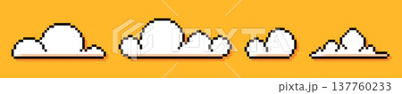 Pixel art cloud. 137760233