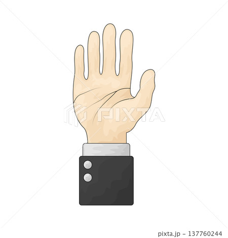Illustration of Hand raise 137760244