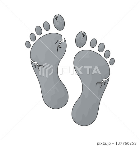 Illustration of Carbon Footprint Illustration of Carbon Footprint 137760255