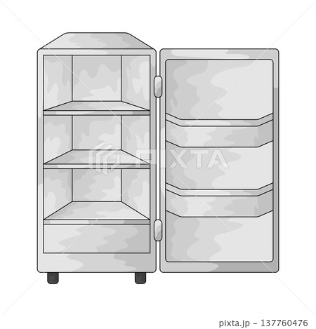 Illustration of Empty Fridge 137760476