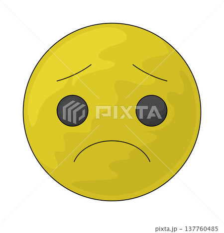 Illustration of Sad Face 137760485