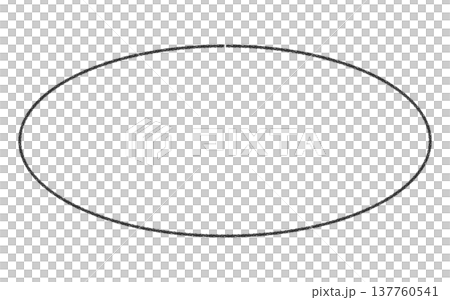 Simple chalk-style oval shape with black lines Simple chalk-style oval shape with black lines 137760541