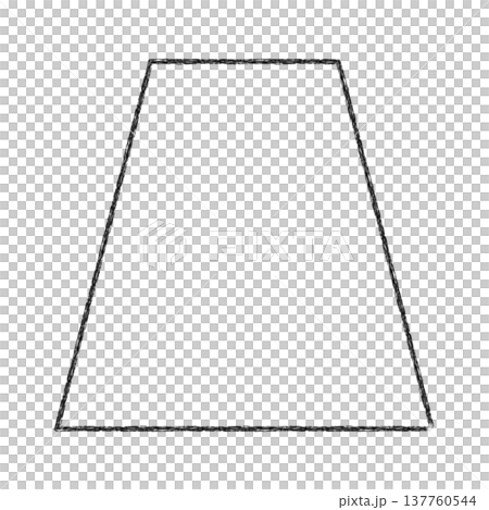 Simple shape, chalk-style, trapezoid, black line 137760544