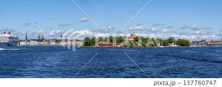 Panorama of harbor entrance to Stockholm 137760747