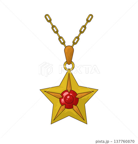 Illustration of Star Pendant Illustration of Star Pendant 137760870
