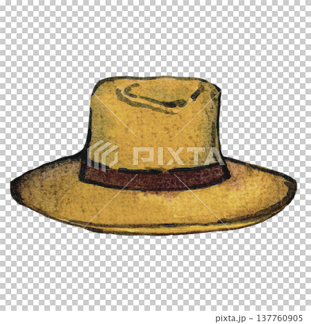 Straw Farmer Hat Illustration Straw Farmer Hat Illustration 137760905
