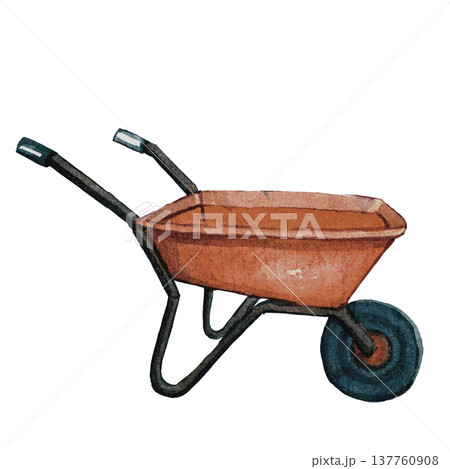 Garden Wheelbarrow Illustration 137760908