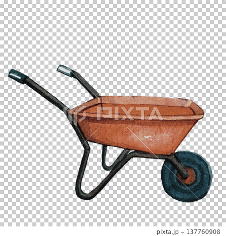 Garden Wheelbarrow Illustration 137760908