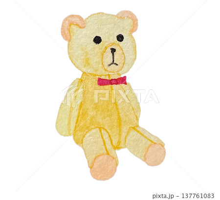 クマのぬいぐるみのイラスト｜テディベア おもちゃ 137761083