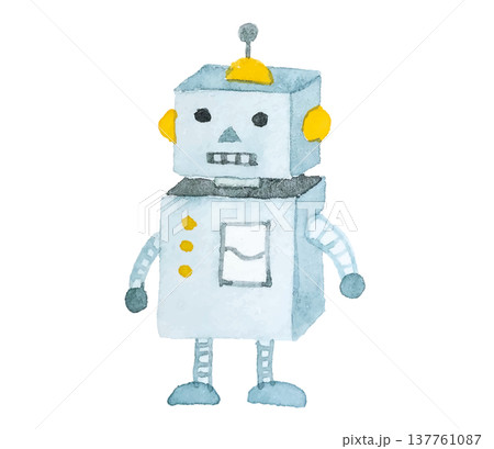 ロボットのイラスト|かわいい手描きロボット ロボットのイラスト|かわいい手描きロボット 137761087