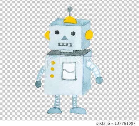 ロボットのイラスト|かわいい手描きロボット ロボットのイラスト|かわいい手描きロボット 137761087