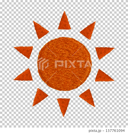 【太陽】手工刺繡插畫材料 【太陽】手工刺繡插畫材料 137761094