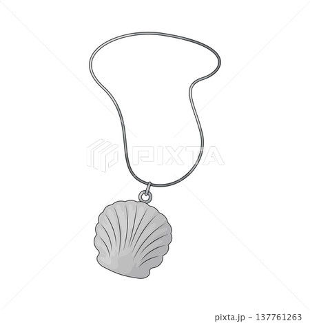 Illustration of shell pendant 137761263