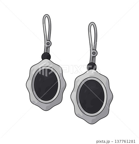 Illustration of Dangle Earrings 137761281