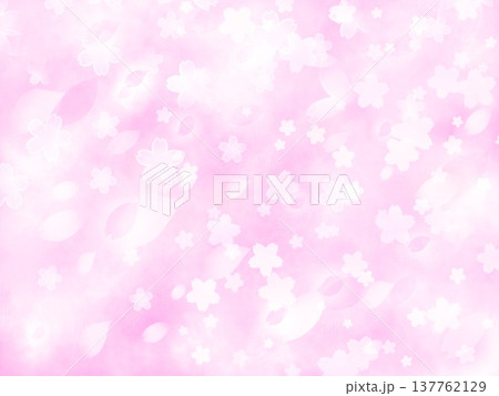ふんわりした桜のピンクの背景素材 横 ふんわりした桜のピンクの背景素材 横 137762129