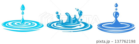Water drop wavy splash effects 137762198
