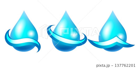 Water blue drop icons 137762201