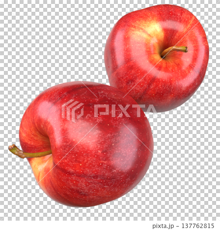 Fresh Red Apple Isolated On Black Background 3d render. Fresh Red Apple Isolated On Black Background 3d render. 137762815