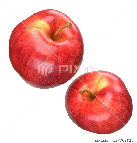 Fresh Red Apple Isolated On Black Background 3d render. Fresh Red Apple Isolated On Black Background 3d render. 137762820