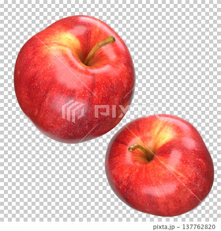 Fresh Red Apple Isolated On Black Background 3d render. Fresh Red Apple Isolated On Black Background 3d render. 137762820