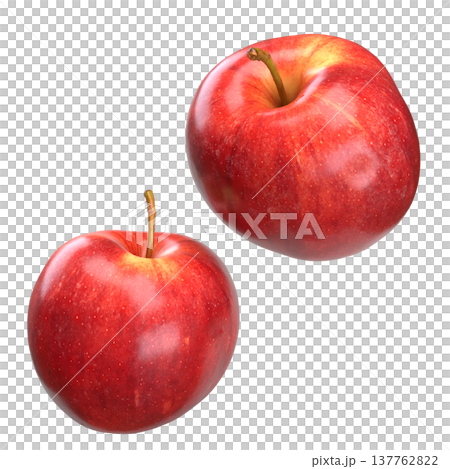 Fresh Red Apple Isolated On Black Background 3d render. Fresh Red Apple Isolated On Black Background 3d render. 137762822